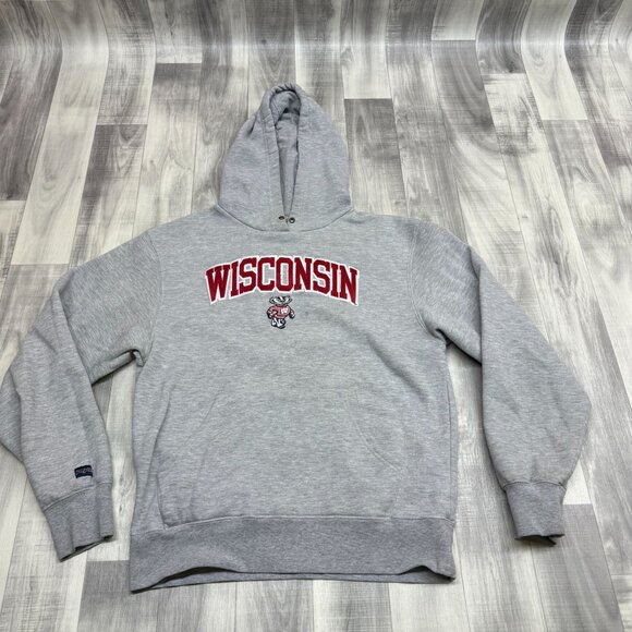 Jansport Other - ✅Mens S Wisconsin Badgers Jansport Hoodie Gray Pullover Fleece-Lined Sweatshirt